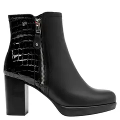 16 HRS - Botin Mujer Cuero Negro
