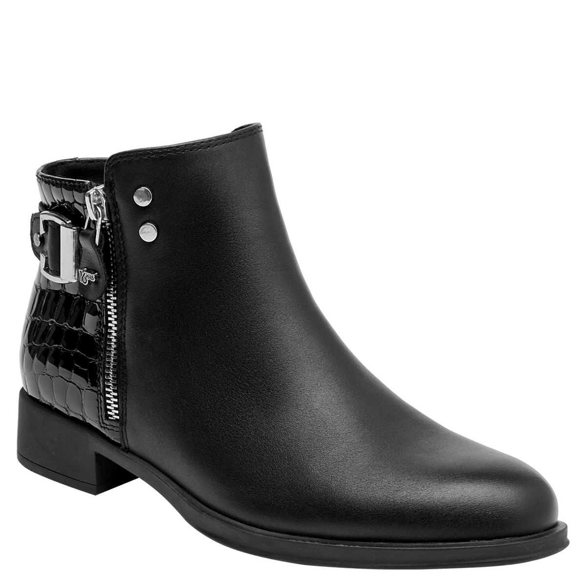 16 HRS - Botin Mujer Cuero Negro 16 Hrs