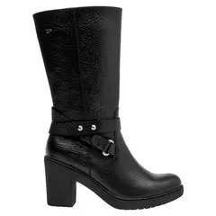 16 HRS - Bota Mujer Cuero Negro