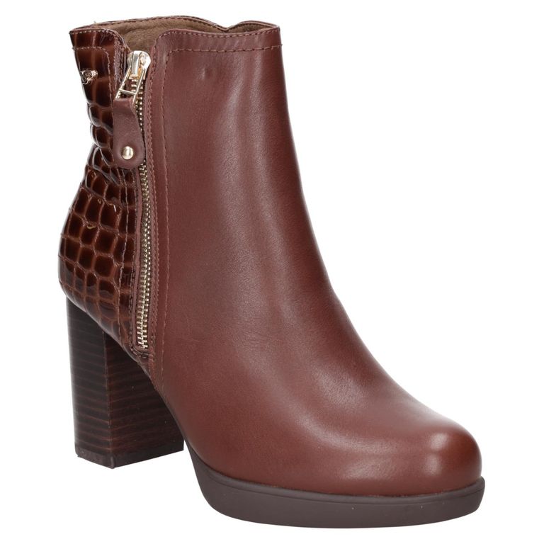 16 HRS Botin Mujer Cuero Café