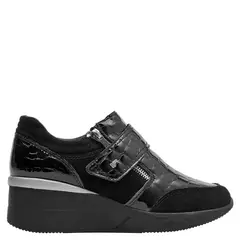 16 HRS - Zapatilla Urbana Mujer Cuero Negro