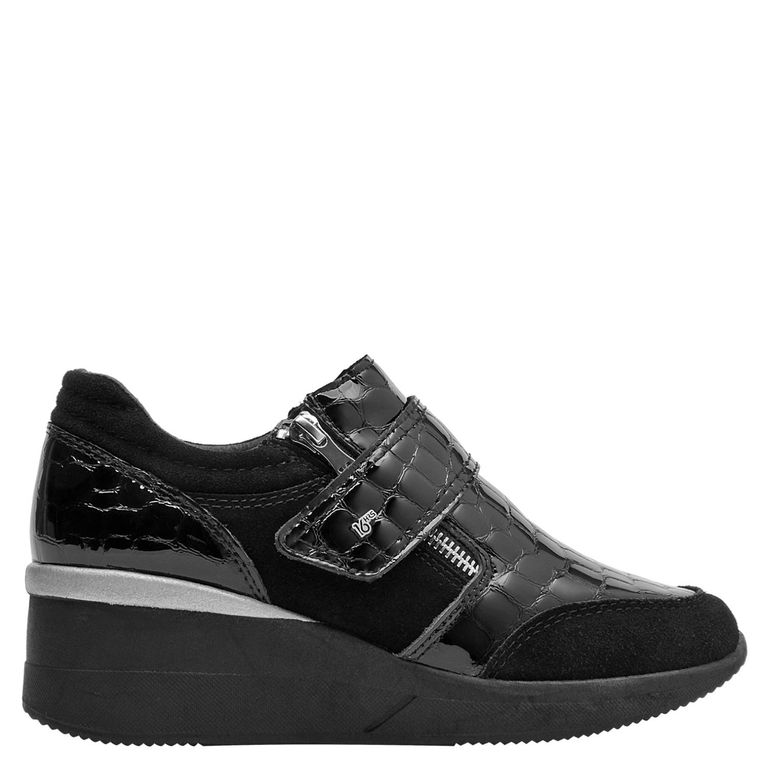 16 HRS Zapatilla Urbana Mujer Cuero Negro