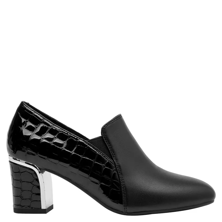 16 HRS Zapato Casual Mujer Cuero Negro