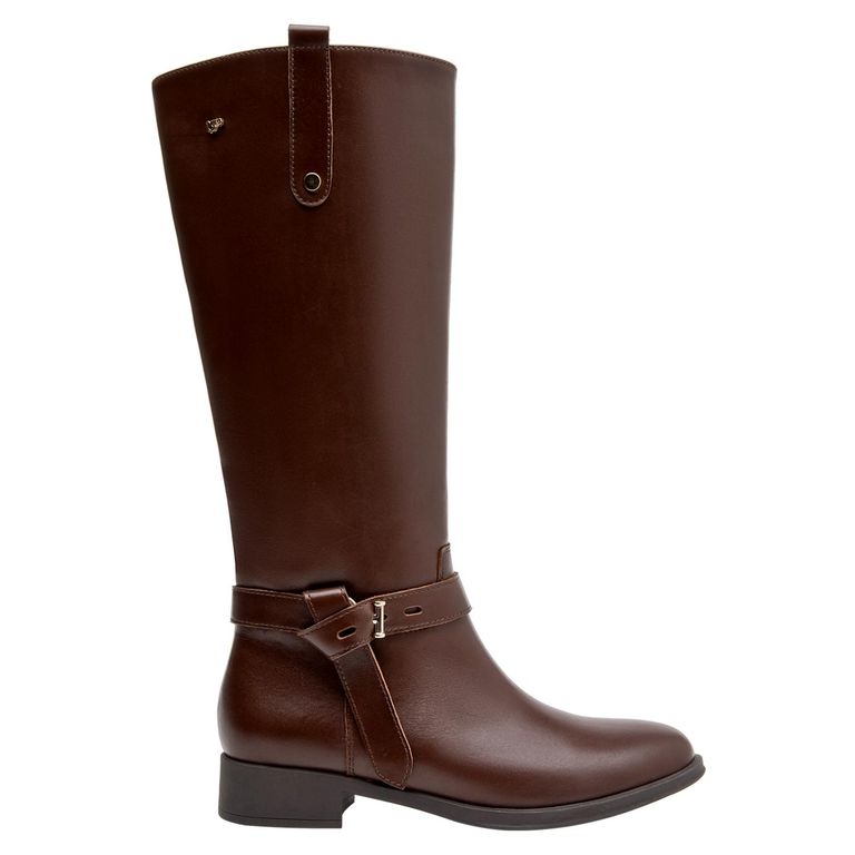 Bota Mujer Cuero Café