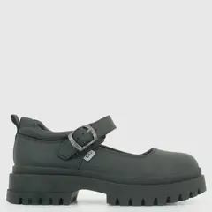 COLLOKY - Zapato Escolar Niña Cuero Negro (34 a 39)