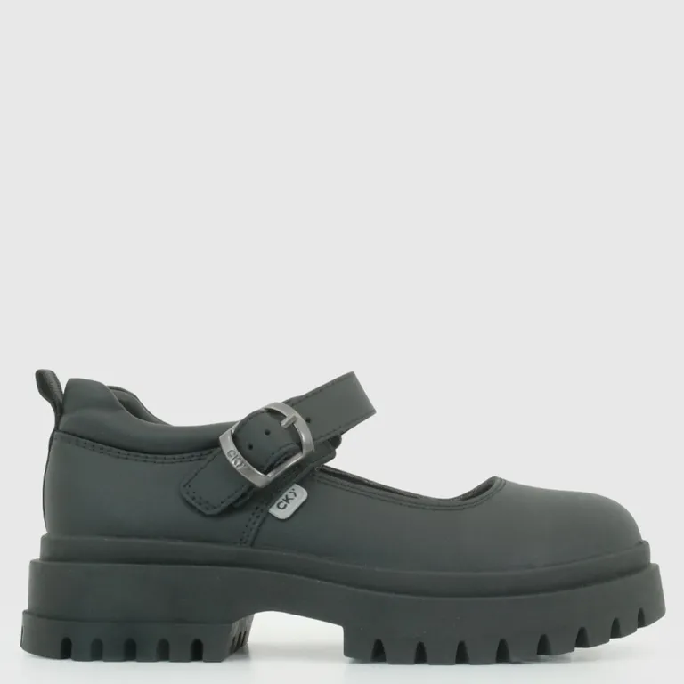 Zapato Escolar Niña Cuero Negro (30 a 32)