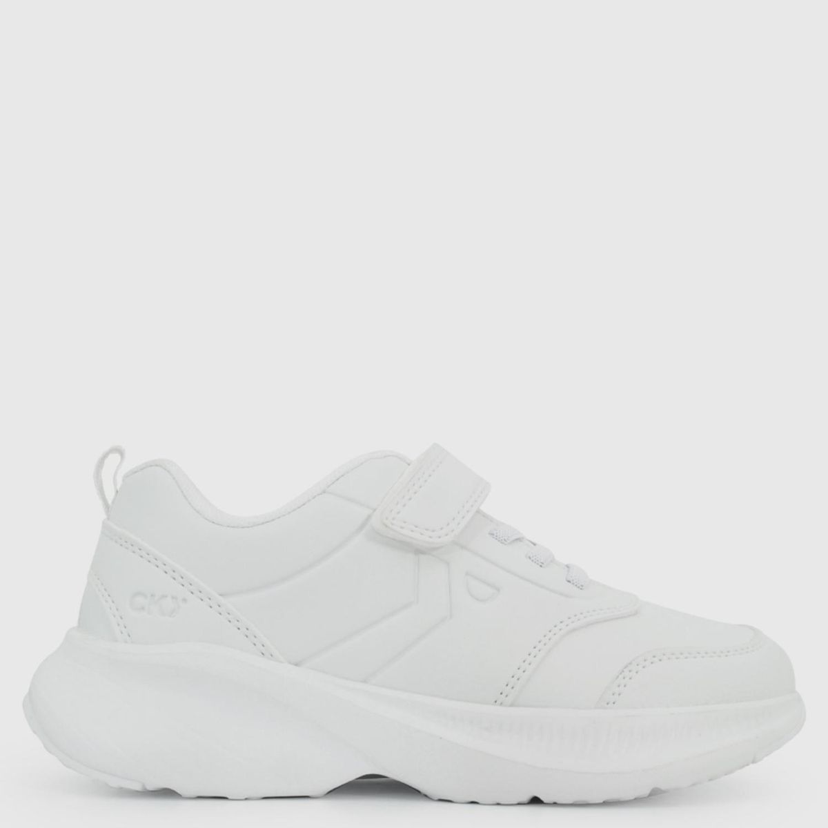 COLLOKY - Zapatilla Escolar Unisex Niño Blanco (34 A 41) Colloky