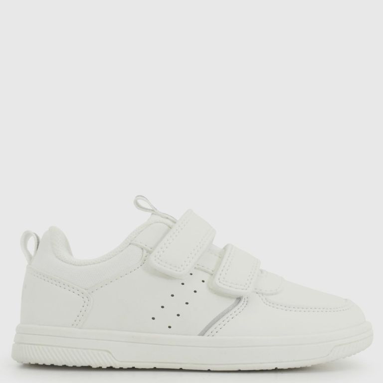 COLLOKY Zapatilla Escolar Unisex Niño Blanco (26 A 29)