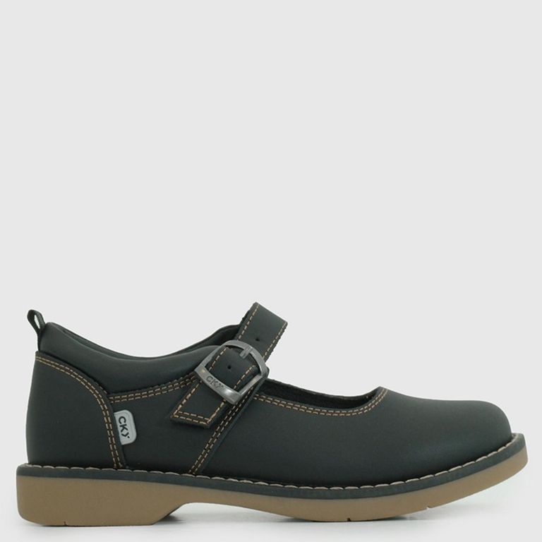 COLLOKY Ballerina Escolar Niña Negro (34 A 39)