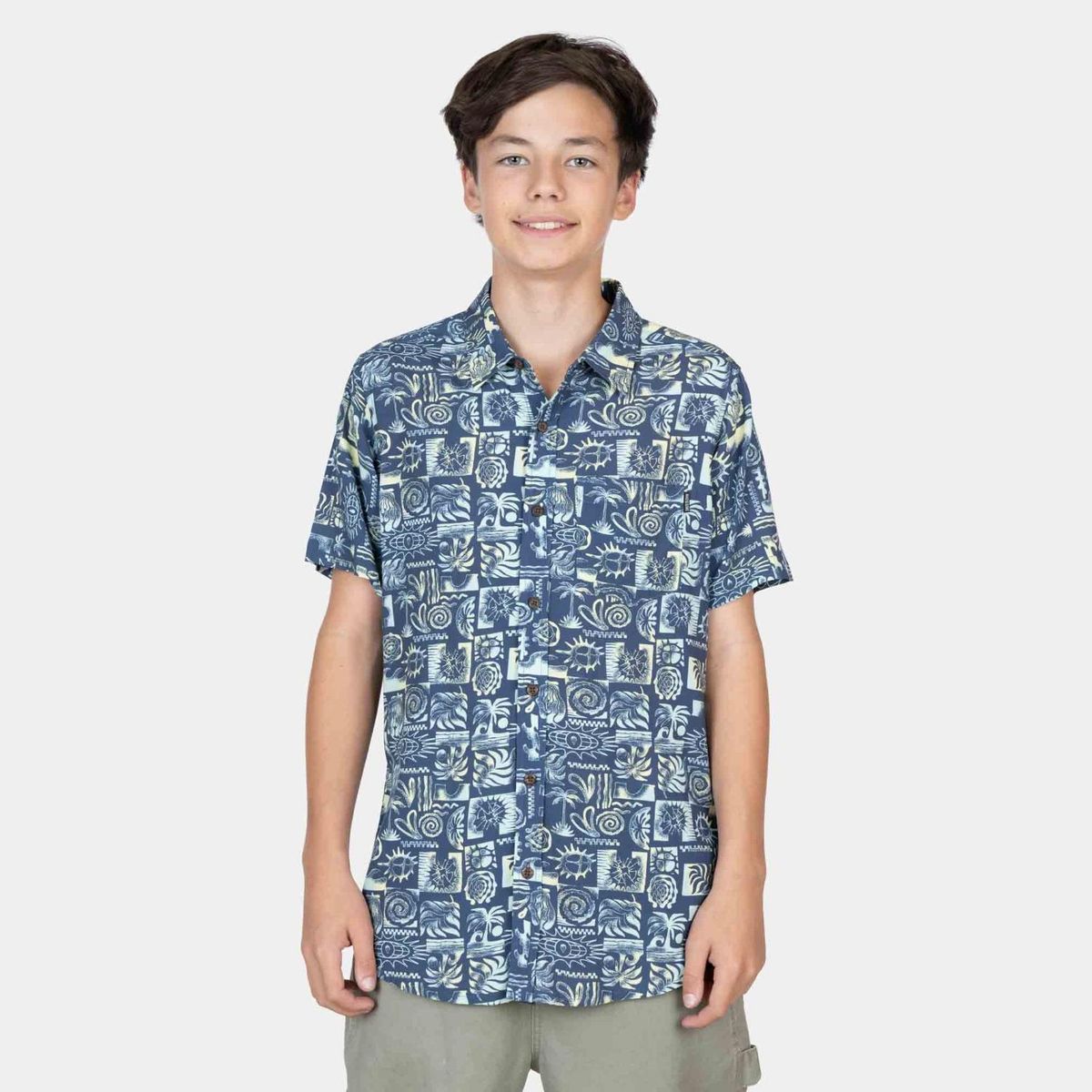 MAUI AND SONS - Camisa Manga Corta Niño Azul Maui And Sons