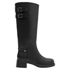 POLLINI - Bota Mujer Cuero Negro