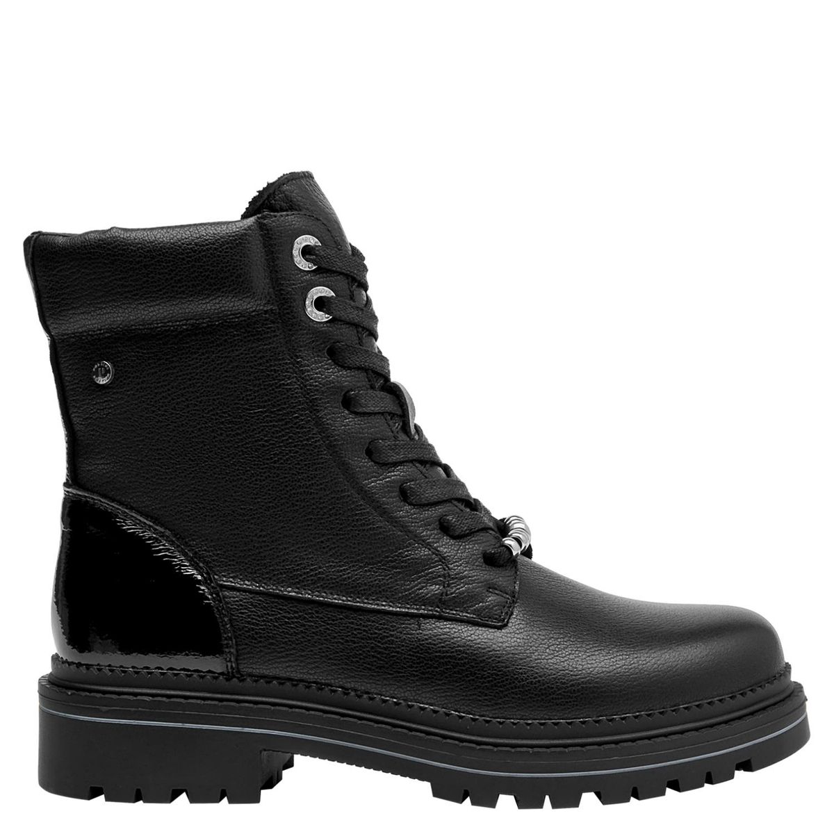 POLLINI - Botin Mujer Cuero Negro Pollini