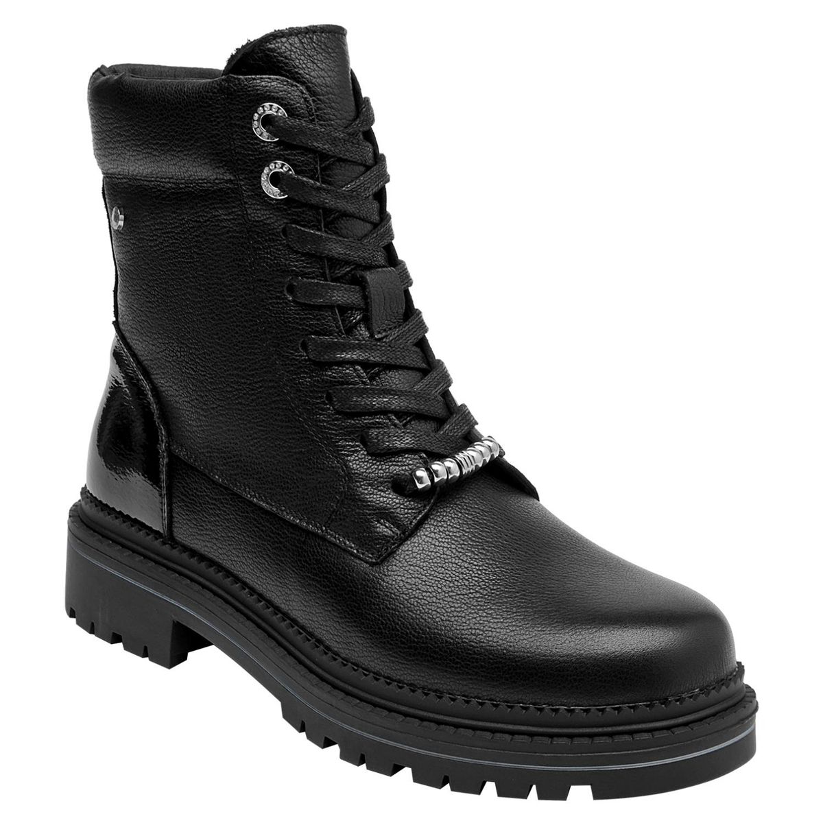 POLLINI - Botin Mujer Cuero Negro Pollini