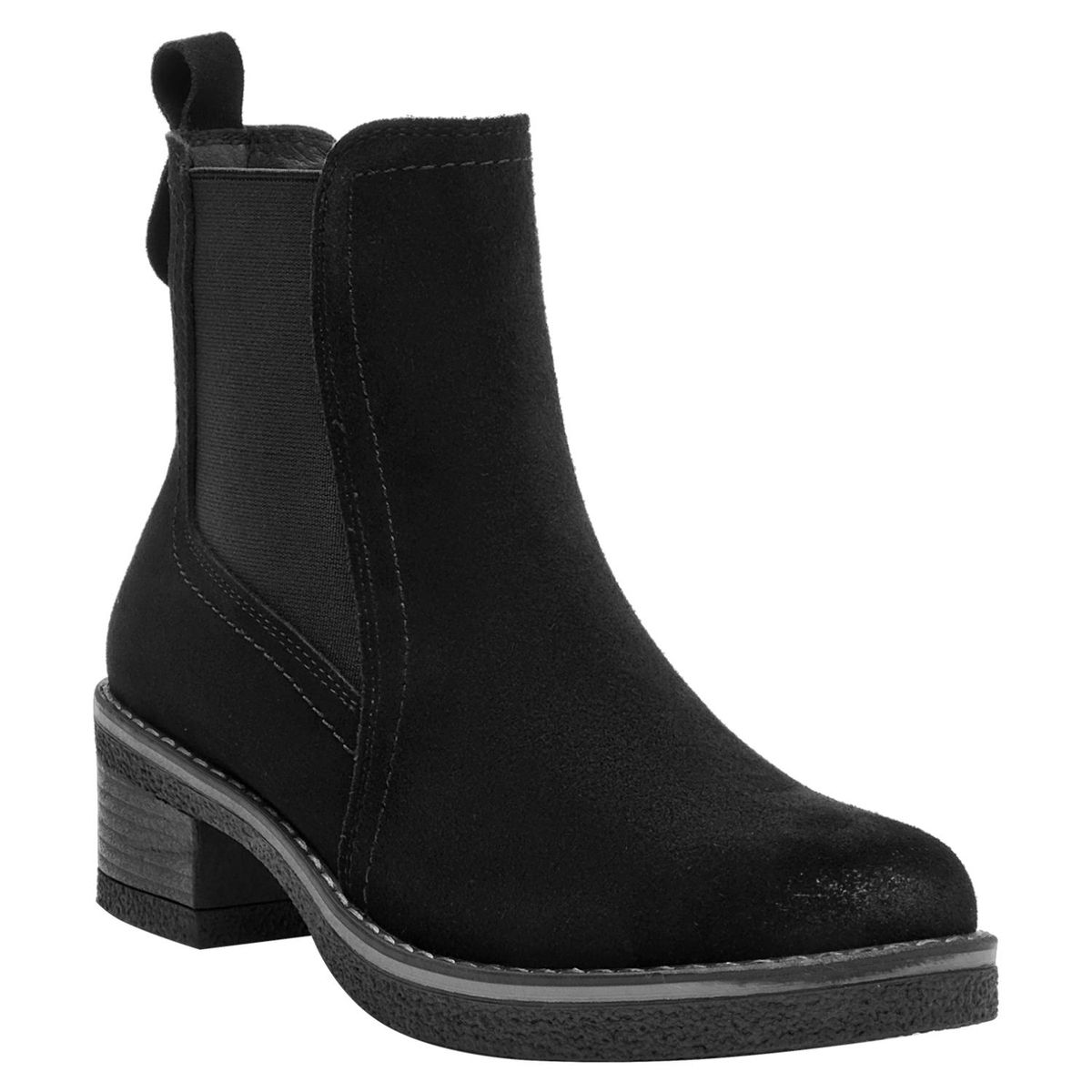 POLLINI - Botin Mujer Cuero Negro Pollini