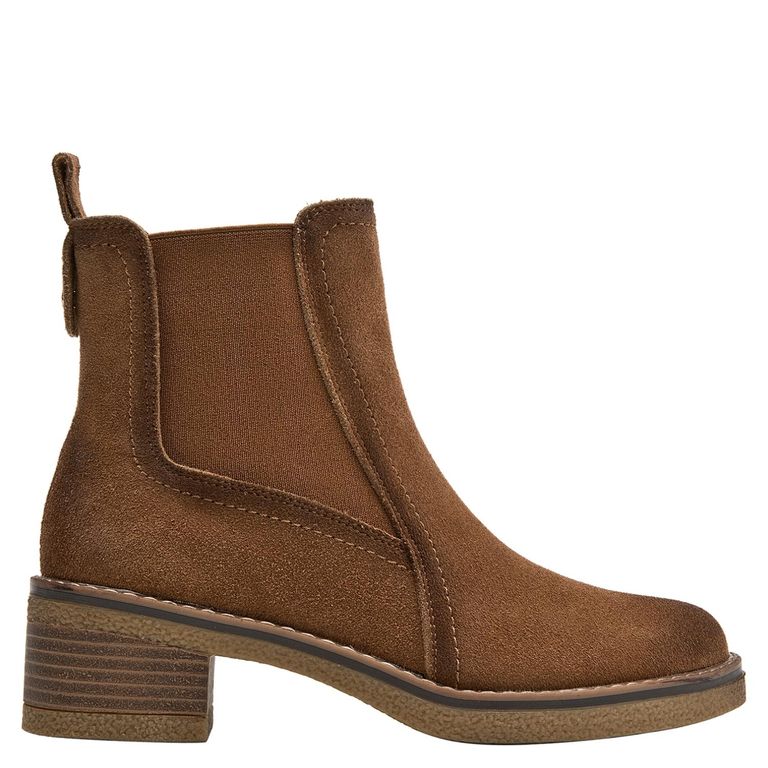 Botin Mujer Cuero Café
