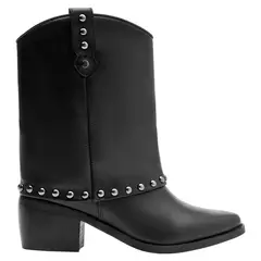 POLLINI - Bota Mujer Cuero Negro