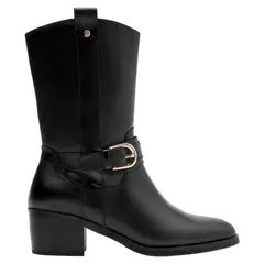 POLLINI - Bota Mujer Cuero Negro