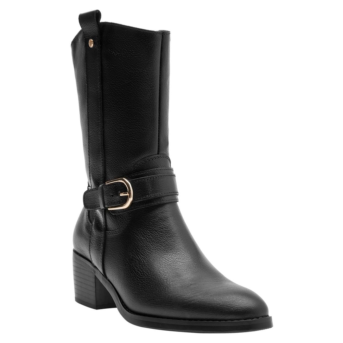 POLLINI - Bota Mujer Cuero Negro Pollini