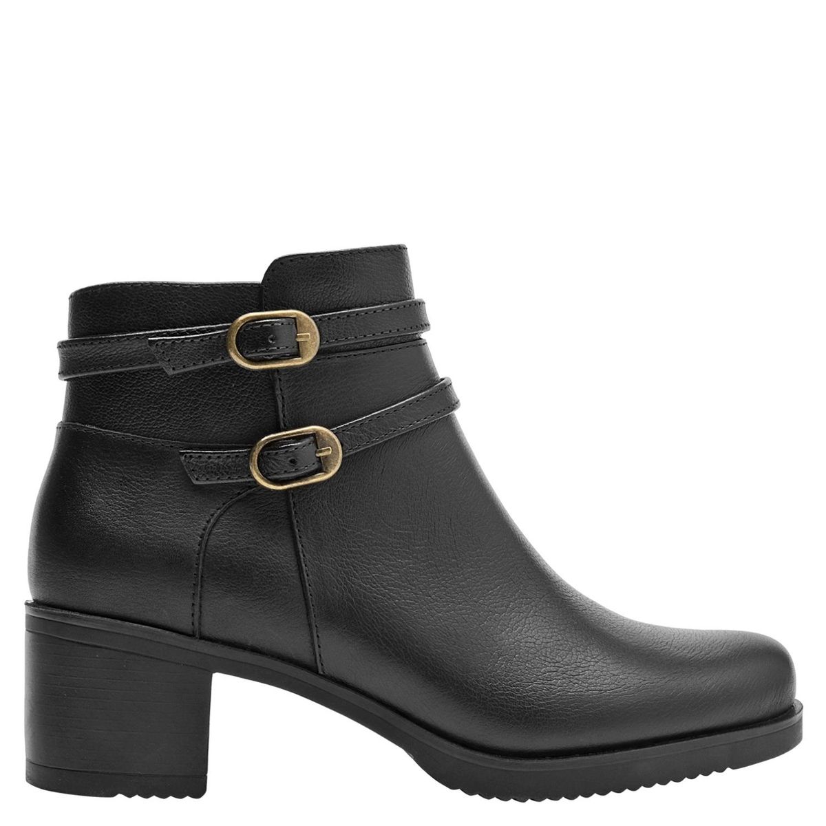 POLLINI - Botin Mujer Cuero Negro Pollini