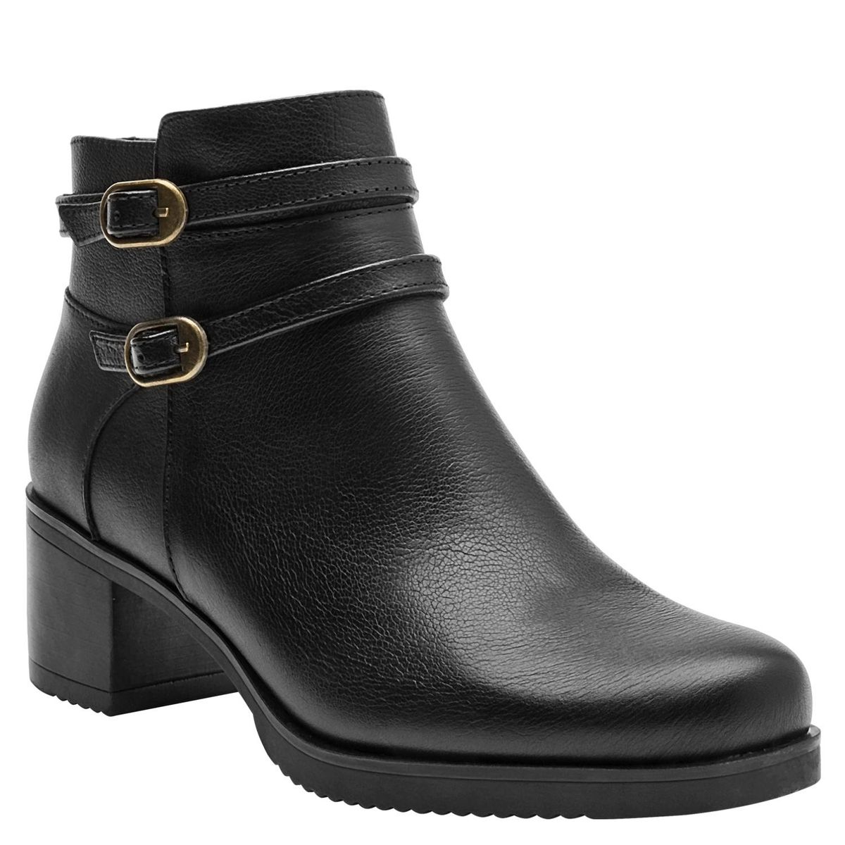 POLLINI - Botin Mujer Cuero Negro Pollini