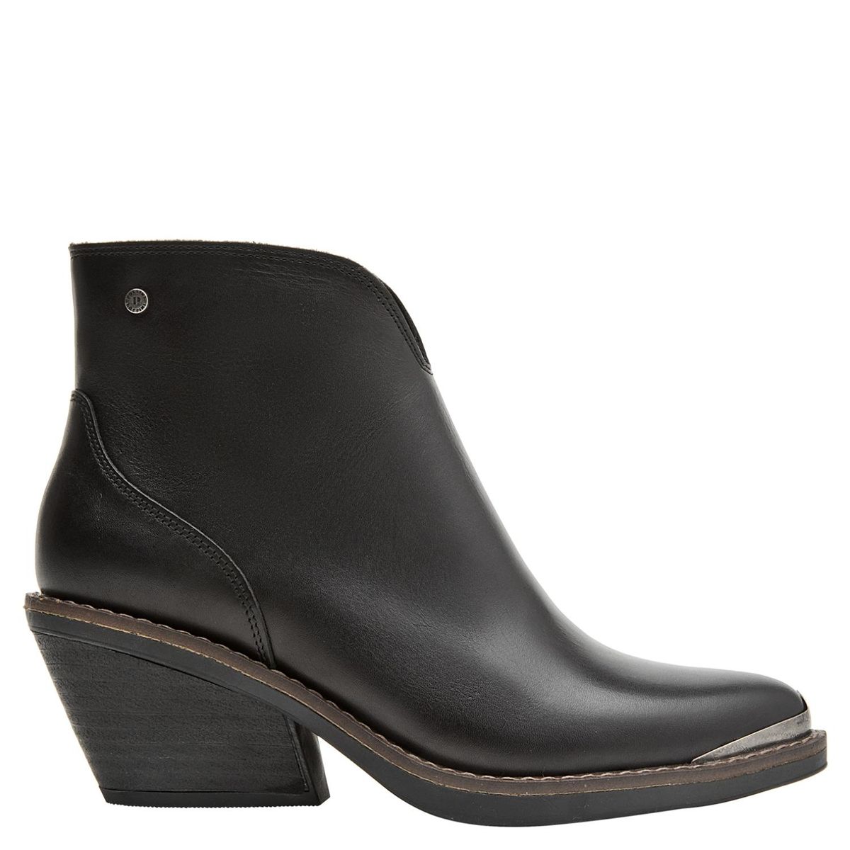 POLLINI - Botin Mujer Cuero Negro Pollini