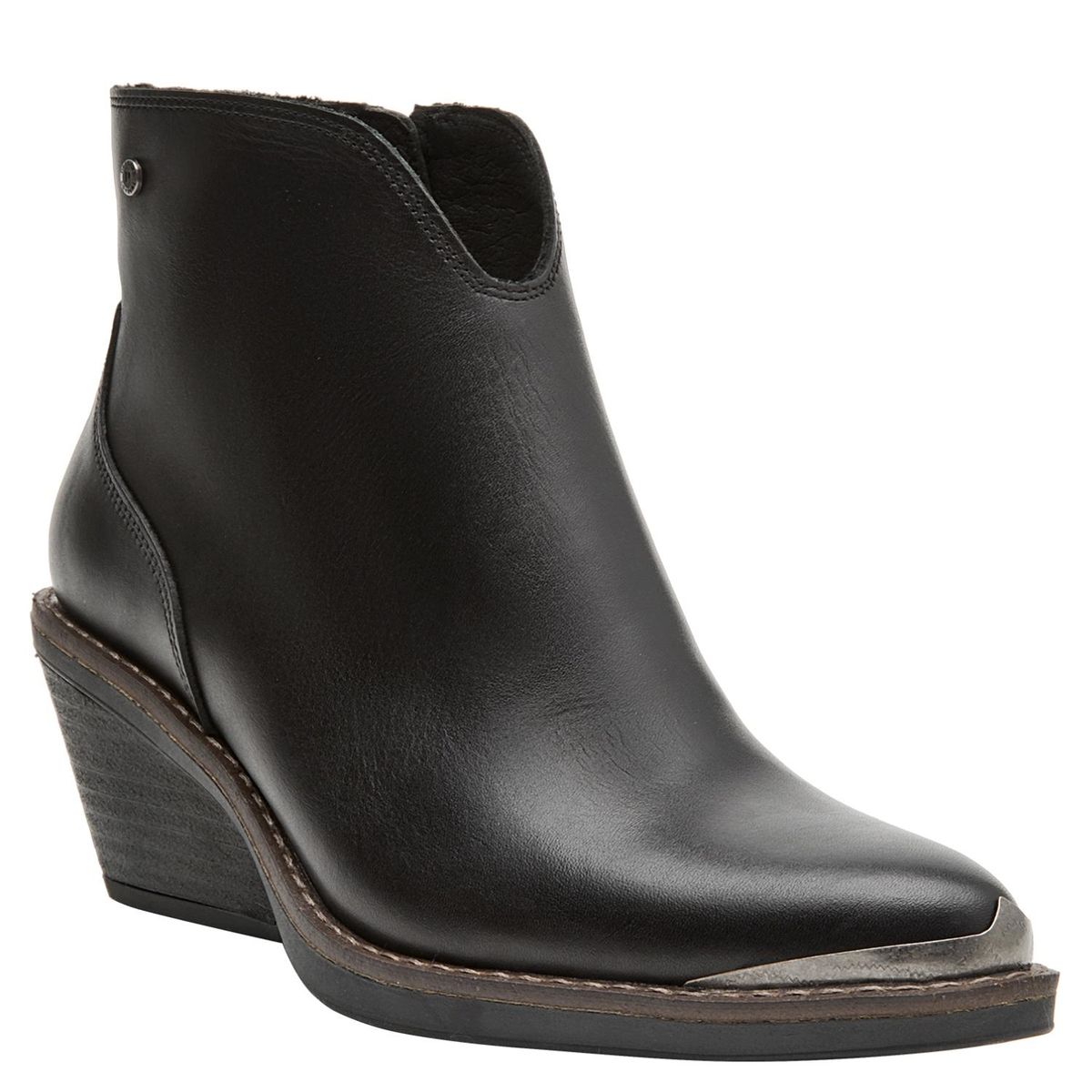POLLINI - Botin Mujer Cuero Negro Pollini