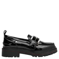 POLLINI - Zapato Casual Mujer Cuero Negro