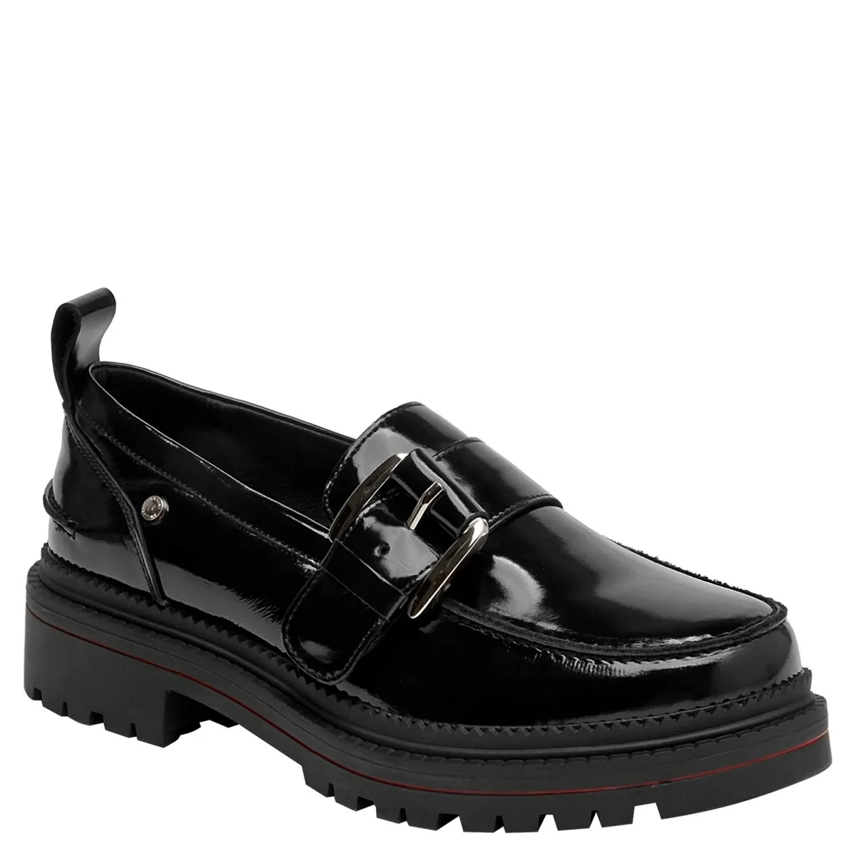 POLLINI - Zapato Casual Mujer Cuero Negro Pollini