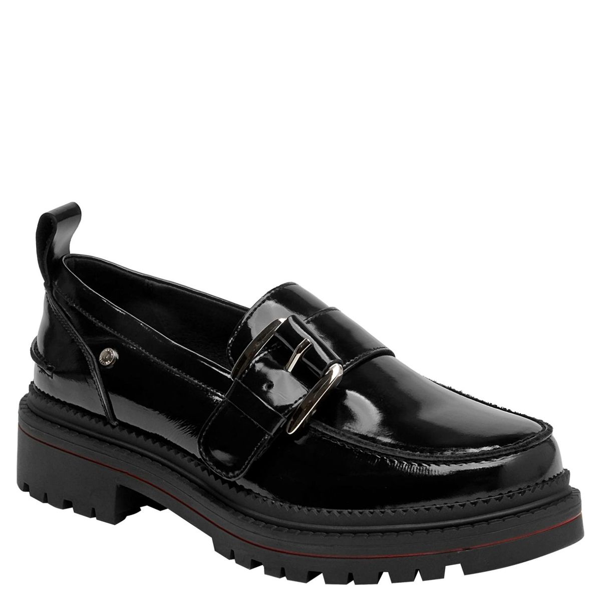 POLLINI - Zapato Casual Mujer Cuero Negro Pollini
