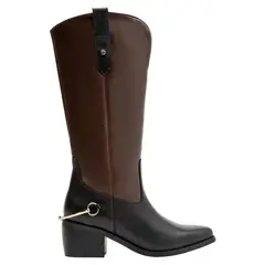 POLLINI - Bota Mujer Cuero Negro