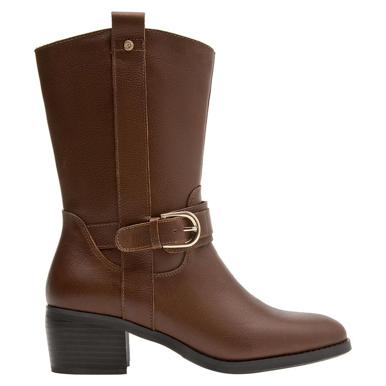 POLLINI Bota Mujer Cuero Café