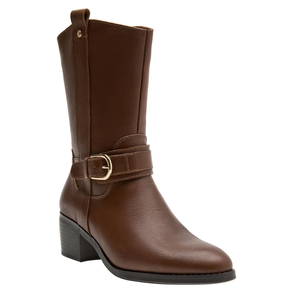 POLLINI - Bota Mujer Cuero Café Pollini