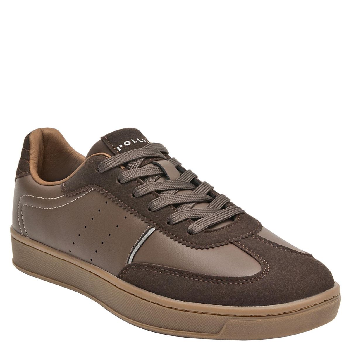 POLLINI - Zapatilla Urbana Mujer Cuero Café Pollini