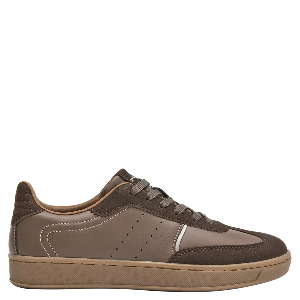 POLLINI - Zapatilla Urbana Mujer Cuero Café Pollini