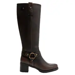 POLLINI - Bota Mujer Cuero Café Oscuro