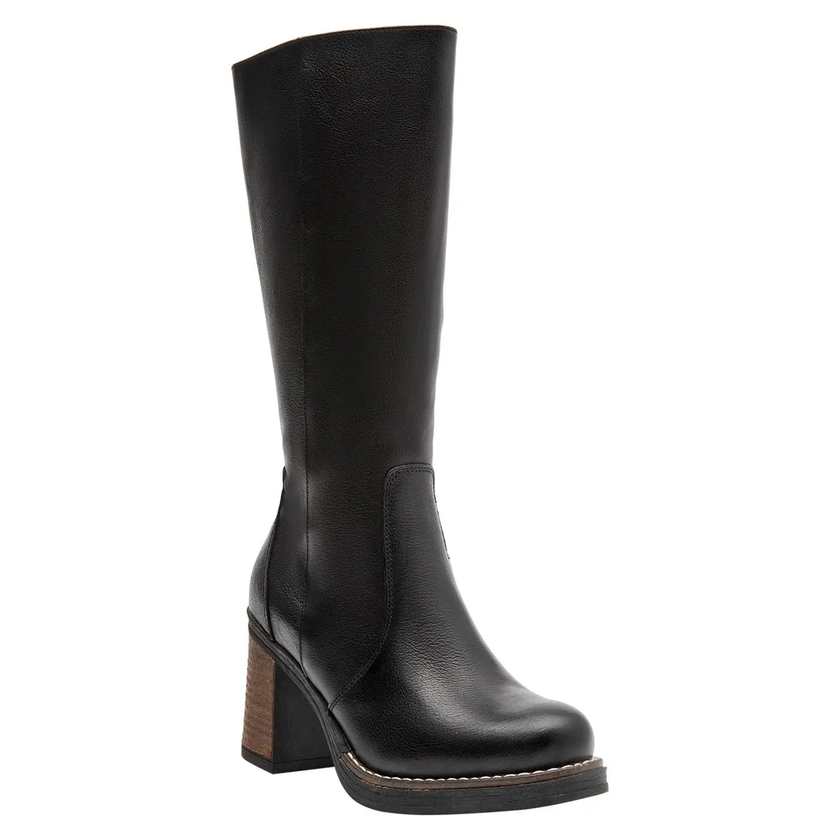 POLLINI - Bota Mujer Cuero Negro Pollini