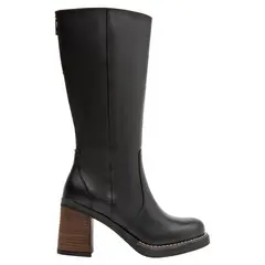 POLLINI - Bota Mujer Cuero Negro