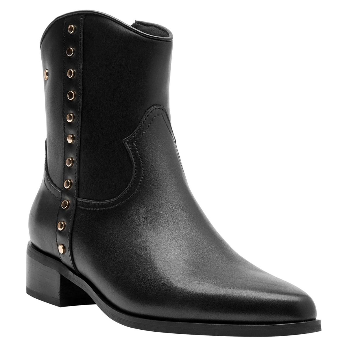 POLLINI - Botin Mujer Cuero Negro Pollini
