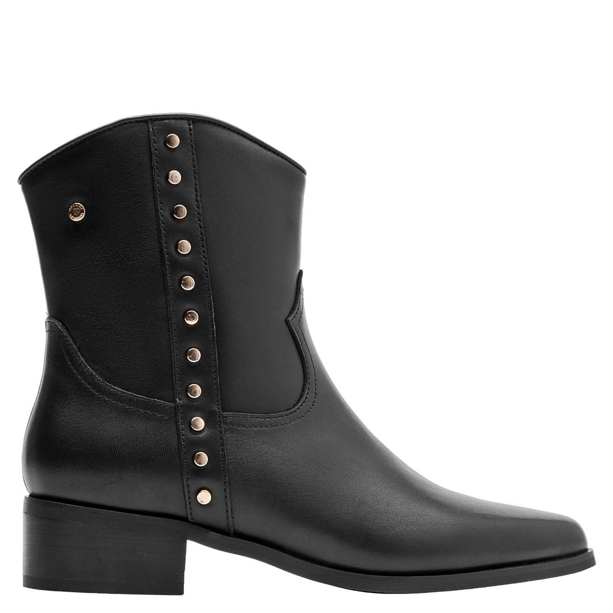 POLLINI - Botin Mujer Cuero Negro Pollini