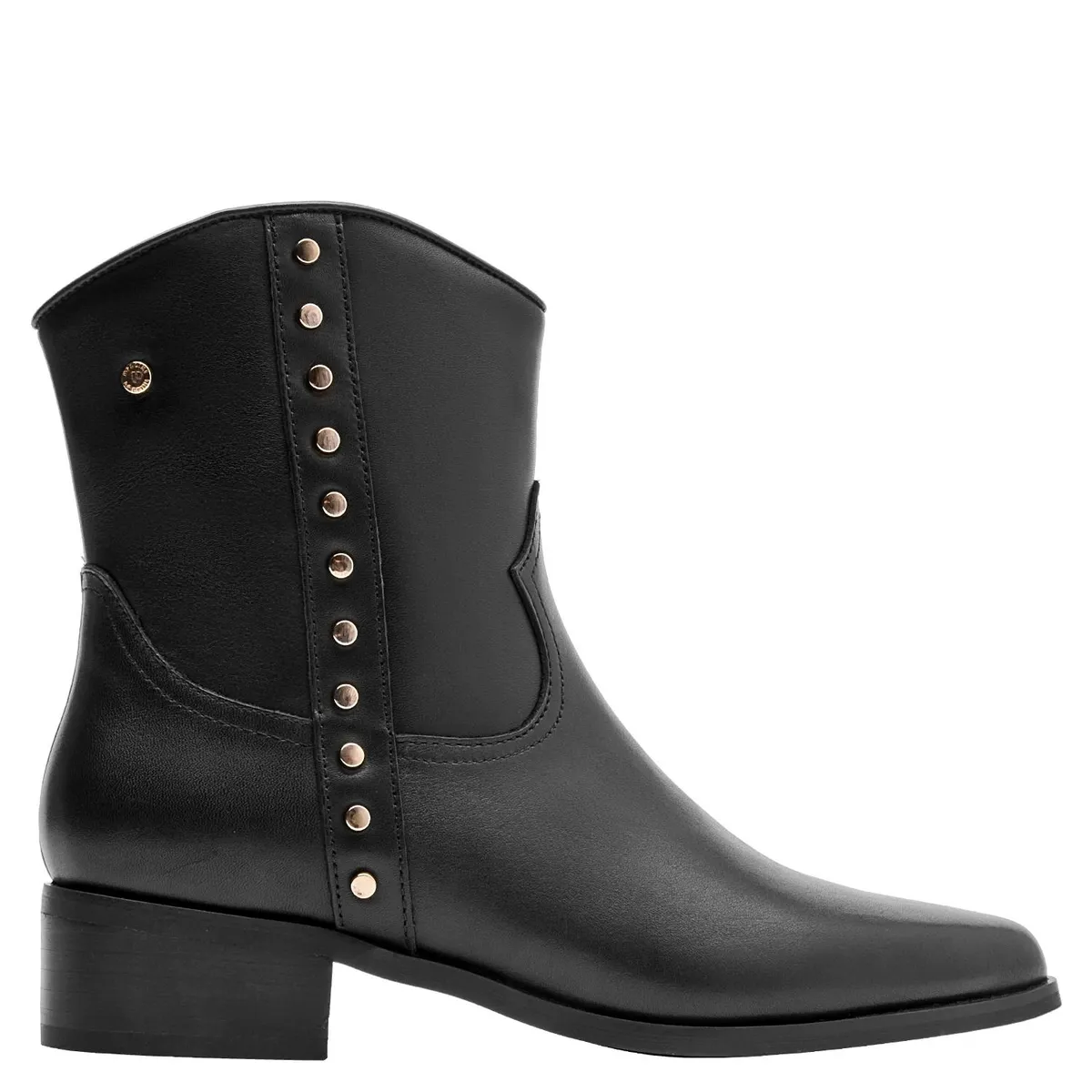 POLLINI - Botin Mujer Cuero Negro Pollini