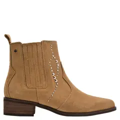 POLLINI - Botin Mujer Cuero Beige