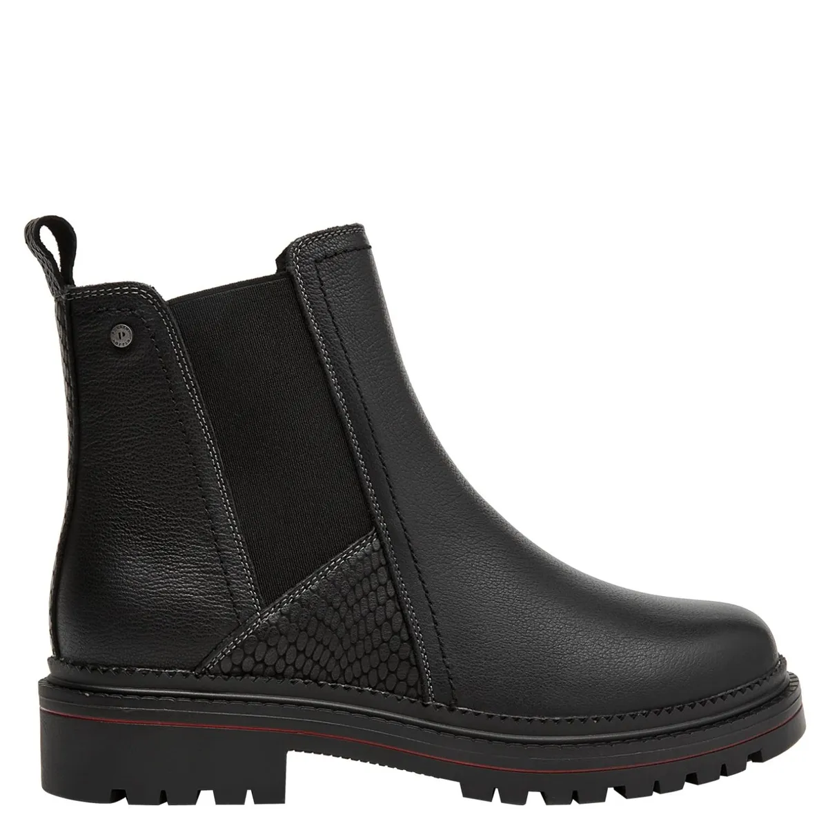 POLLINI - Botin Mujer Cuero Negro Pollini