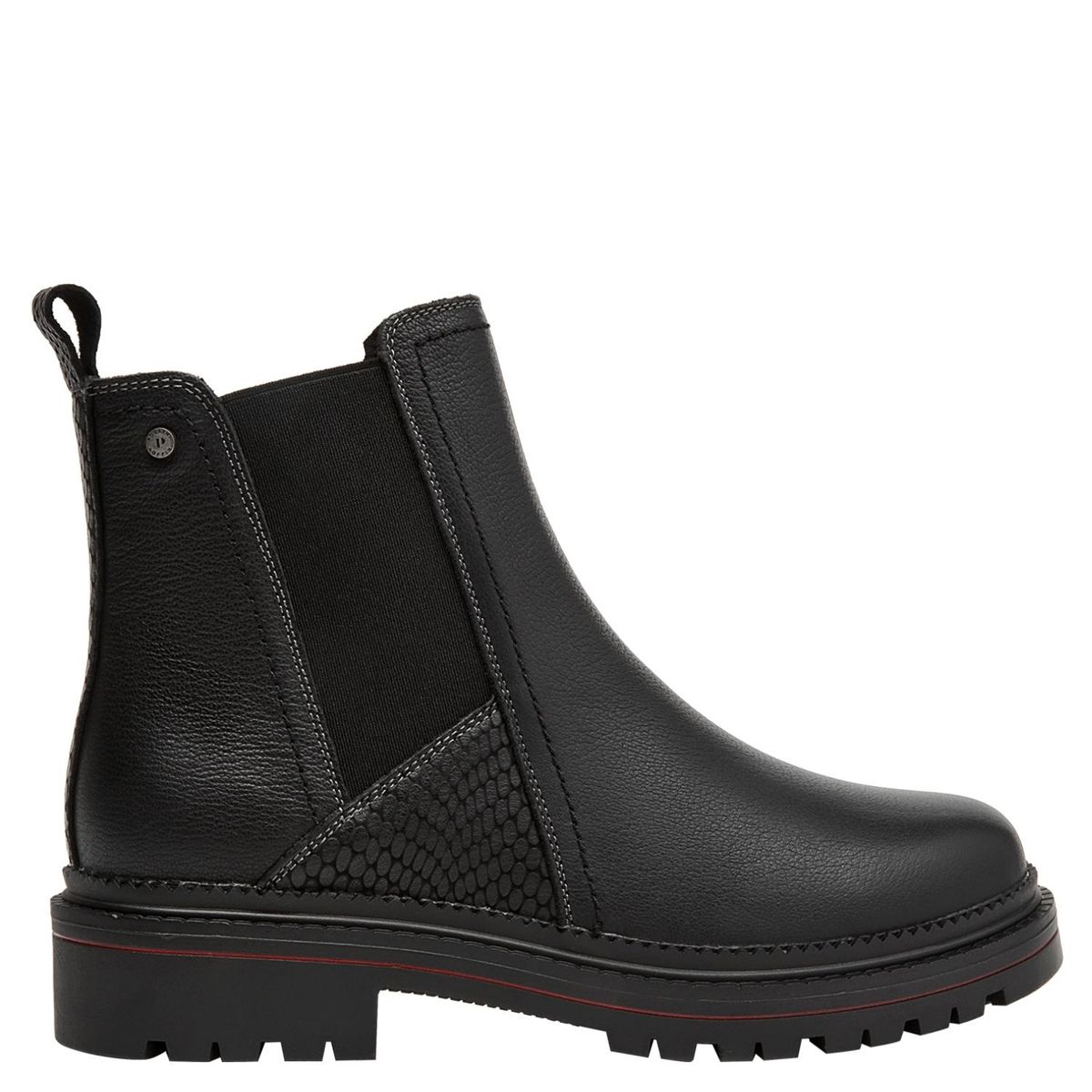 POLLINI - Botin Mujer Cuero Negro Pollini