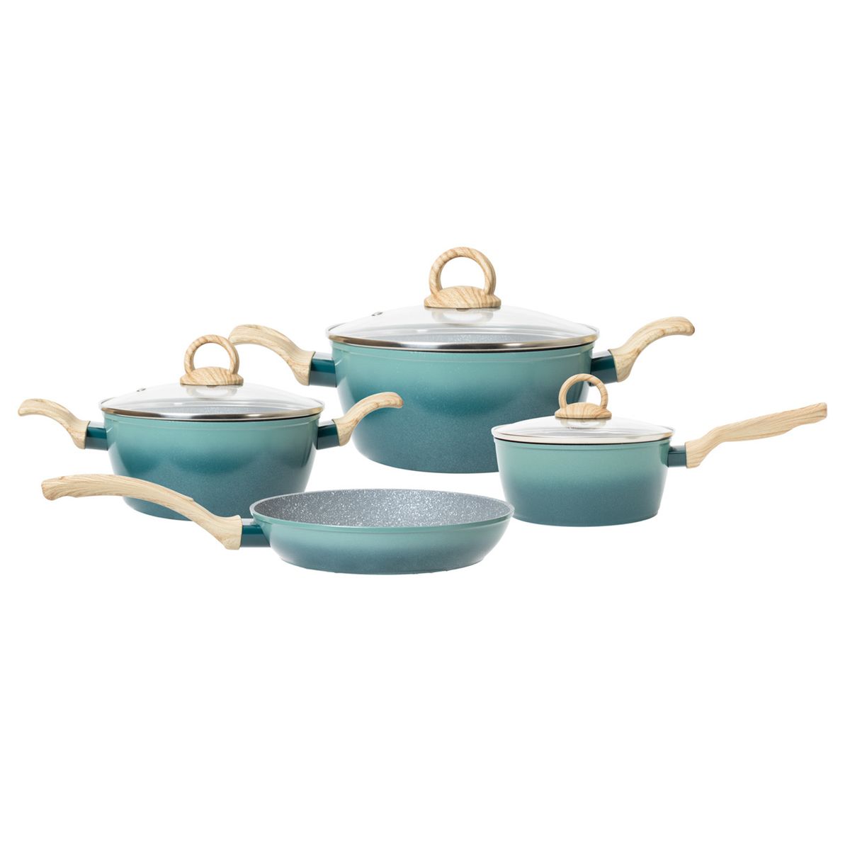 ILKO - Batería De Cocina 7 Piezas Granito Sea Ilko