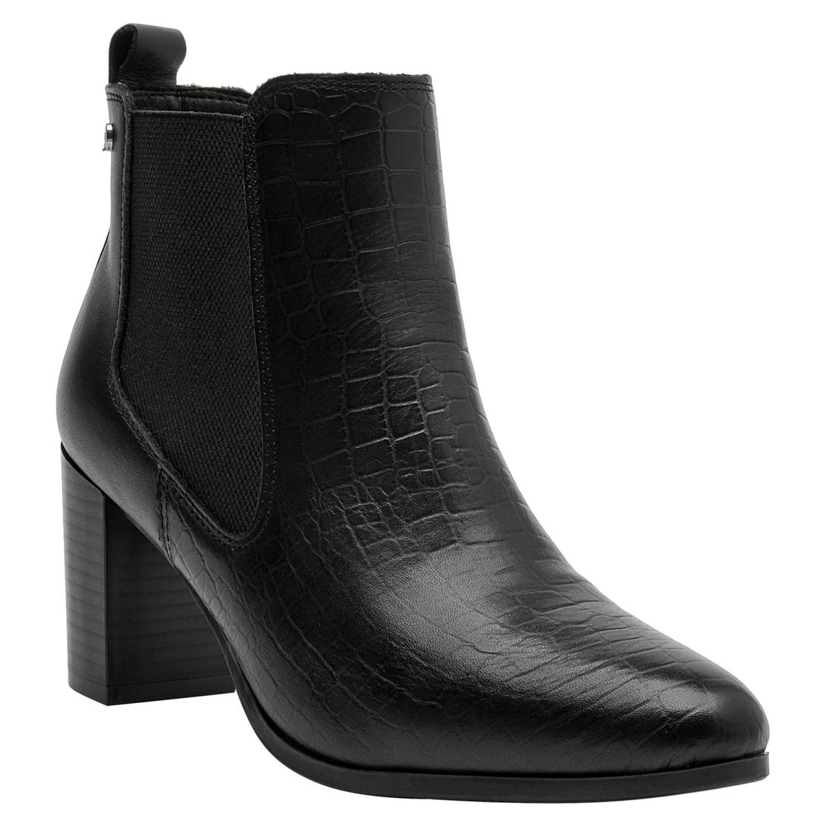 BRUNO ROSSI - Botin Mujer Cuero Negro Bruno Rossi