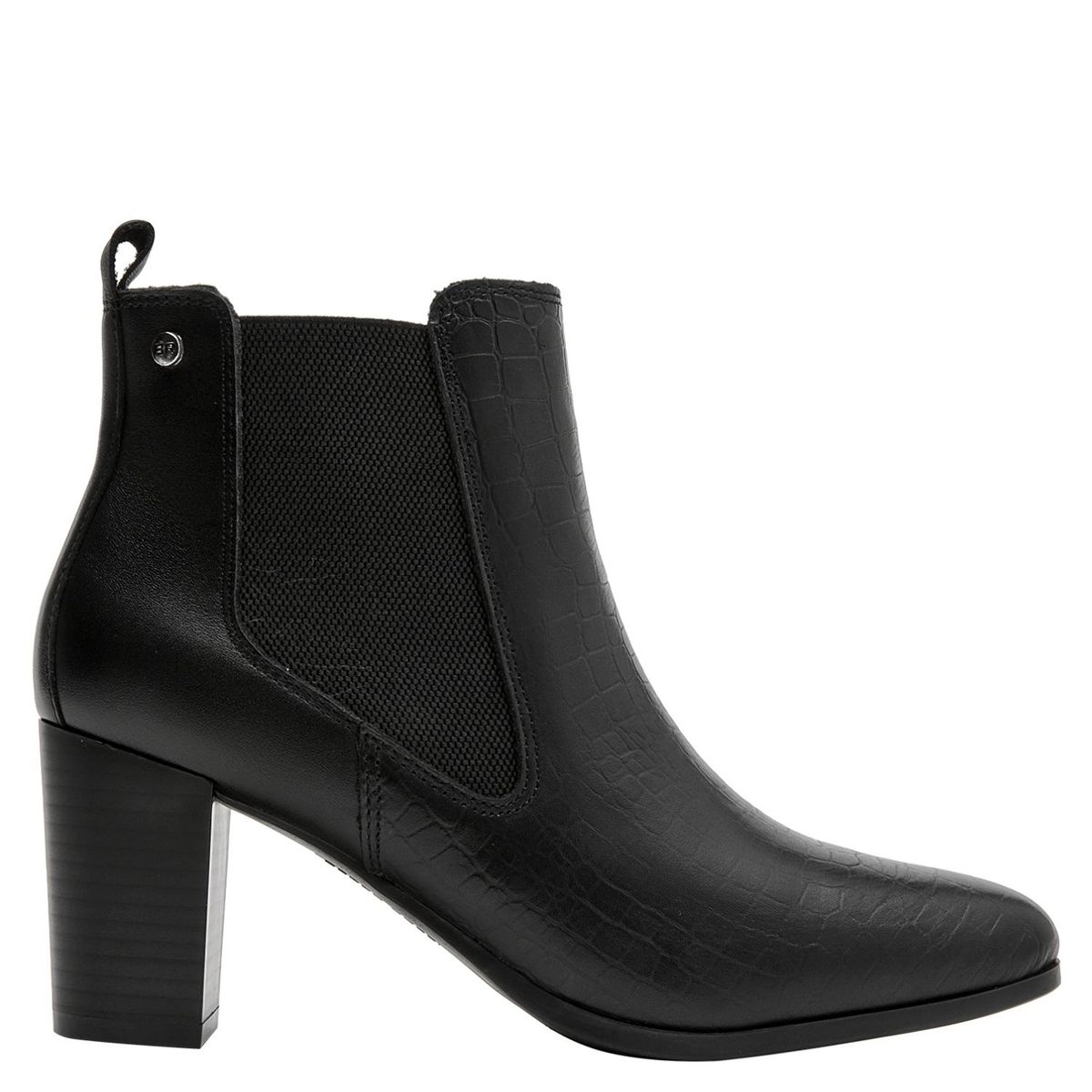 BRUNO ROSSI - Botin Mujer Cuero Negro Bruno Rossi