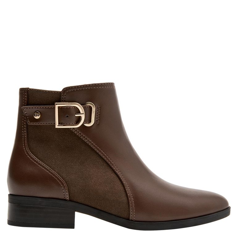 Botin Mujer Cuero Café