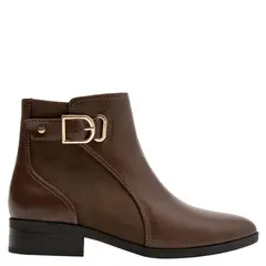 BRUNO ROSSI - Botin Mujer Cuero Café