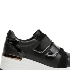 BRUNO ROSSI - Zapatilla Urbana Mujer Cuero Negro