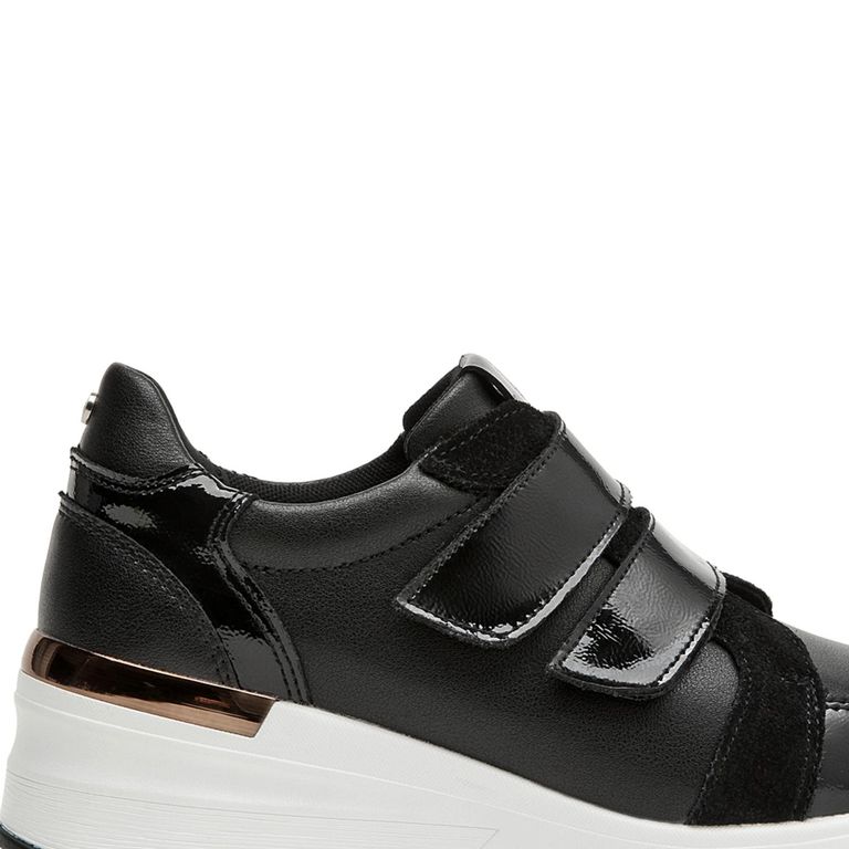 BRUNO ROSSI Zapatilla Urbana Mujer Cuero Negro